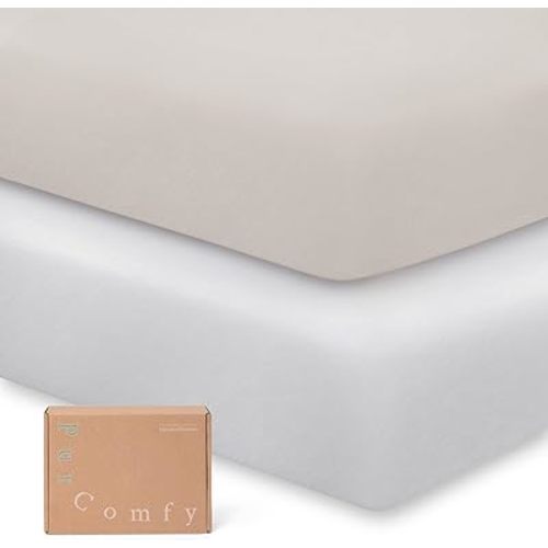 Supersoft Crib Sheets for Boys Girls, Premium Bamboo Viscose Buttery Soft Crib Mattress Fitted Sheet, Stretchy Knit Baby Sheet, Silky Comfort Baby Bed Sheets 28x52x9 Extra Deep Pocket