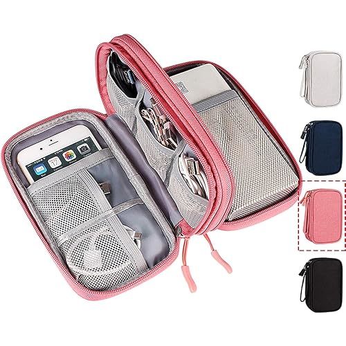 Electronic Organizer Travel USB Cable Accessories Bag/Case,Waterproof for Power Bank,Charging Cords,Chargers,Mouse,Earphones Flash Driver