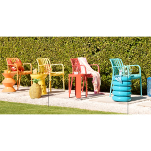 Bannister Linen Upholstered Curved Arm Push Back Recliner - World Market