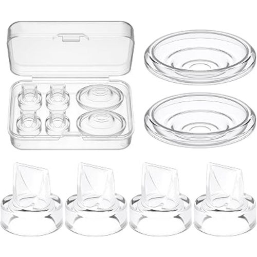 S9 Pro/S12 Pro/S9/S12 Duckbill Valve & Silicone Diaphragm Replacement Parts Compatible with Momcozy Wearable Breast Pump – BPA-Free Food-Grade Silicone Accessories (6 Pack: 4 Valves + 2 Diaphragms)