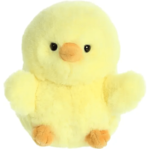Aurora® Playful Rolly Pet™ Chickadee Chick™ Stuffed Animal - Compact Size for On-the-Go Fun - for Adults, Kids, Birthdays, and Anniversaries - Yellow 5 Inches