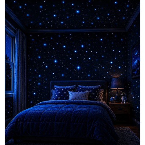 Realistic Glow in the Dark Stars for Ceiling and Walls | Invisible Day Glow Night Sky Decals for Kids Room, Bedroom, Space Decor | MakerPlace by Michaels