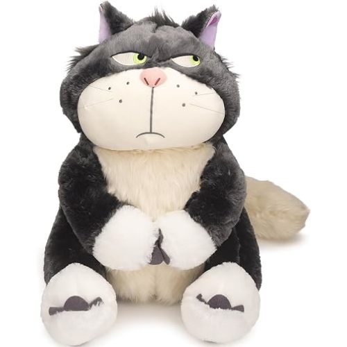 juju Grumpy Cat Plush (26 In) - Giant Plush Stuffed Cat Plushies - Funny Stuffed Animals Plushie - Black Stuffy - Funny Plushies - Annoyed Stuffies