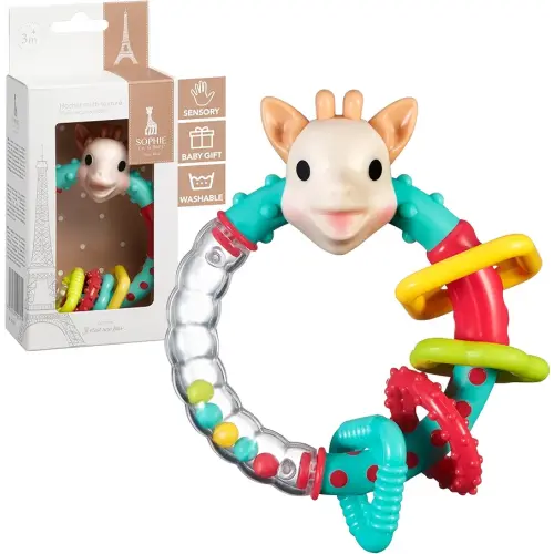 Sophie la girafe Multi-Textured Rattle | Light & Easy to Grasp | Awaken All 5 Senses