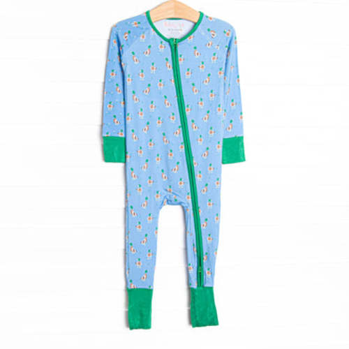 Little Mallard Meadow Bamboo Zippy Pajama, Blue – Stitchy Fish