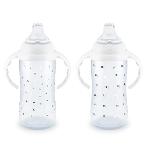 NUK Learner Cup 6+ Months Timeless Collection Amazon Exclusive 10 Oz – BPA Free Spill Proof Sippy Cup 2 Count (Pack of 1)