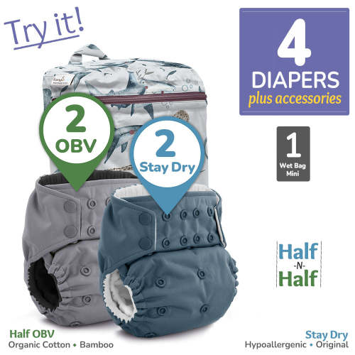 Cloth Diaper Bundle - Try It! | Rumparooz G3 Stay Dry Original + OBV H
