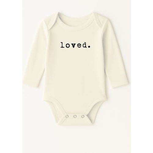 Loved - Organic Long Sleeve Baby Bodysuit, 0-3M