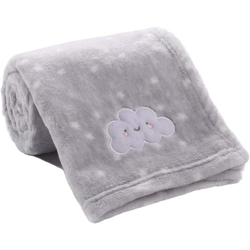 CREVENT 30''X40'' Cute Cozy Fluffy Warm Baby Blanket for Boys Infants Toddlers' Bedding Crib Cot Stroller, Baby Shower Birthday Newborn's Gift - Grey Cloud