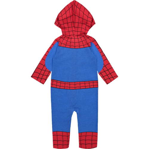 Marvel Avengers Spiderman Infant Baby Boys' Zip-Up Hooded Costume Coverall (3-6 Months)