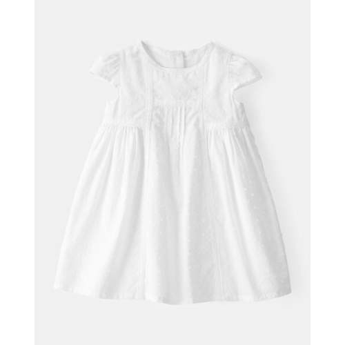Baby Girl Textured Babydoll Dress - White - OshKosh B'gosh | Carter's