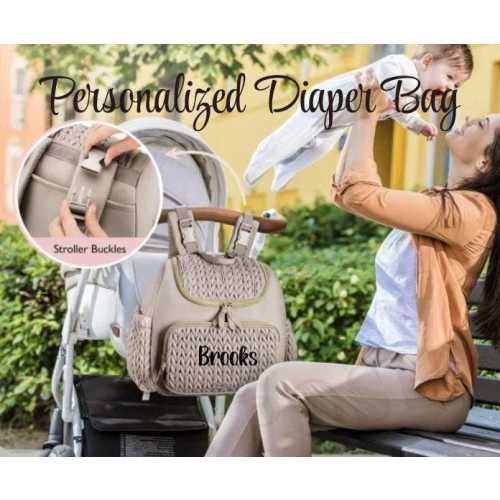 Personalized Diaper Bag Backpack - Custom Name Baby Bag | Stylish & Functional Baby Essentials Organizer