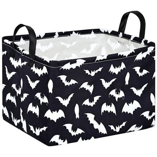 MAIZMZ Halloween Storage Basket Pumpkin Ghost Gift Basket for Kids Foldable Toy Box Waterproof Organizer Bin Laundry Nursery Hamper for Home Office Dorm Closet Shelf