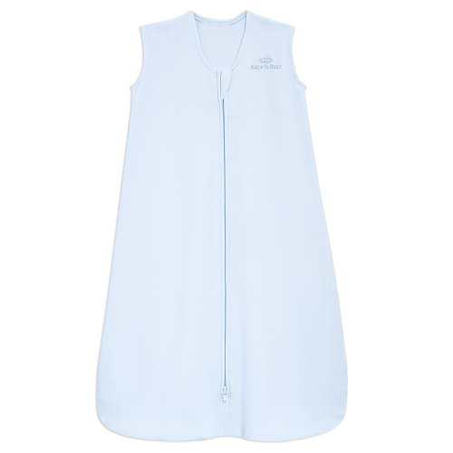 HALO SleepSack Wearable Blanket, 100% Cotton, Baby Blue, Infant Boys, Medium, 6-12 Months