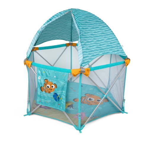 Disney Baby Finding Nemo Pop 'N Play Deluxe Portable Playard by Bright Starts, Unisex, Infant
