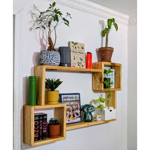 Solid wood shelf | Handmade Wood Wall Decor & Storage Shelving