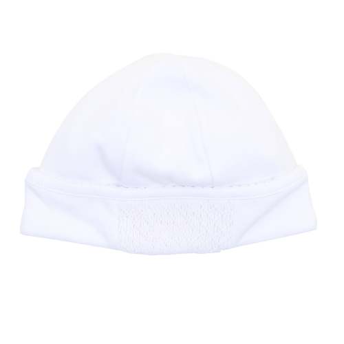 Solid Essentials White Smocked Hat