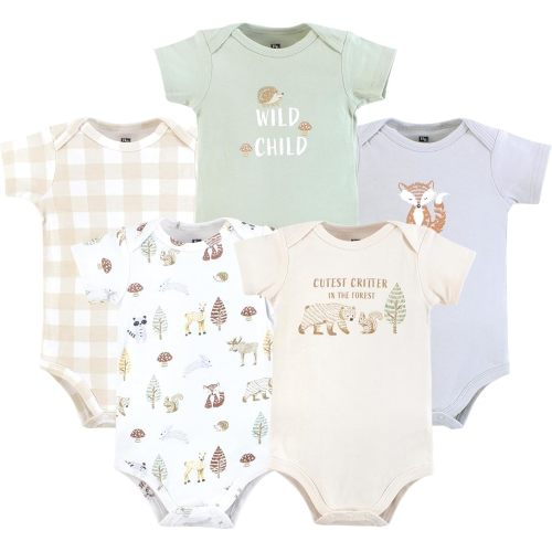 Hudson Baby Infant Boy Cotton Bodysuits, Cutest Critter, Newborn