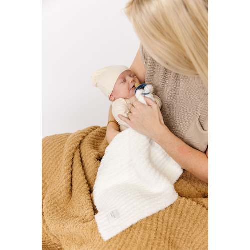 Chenille Blanket - White - Mini/Lovey