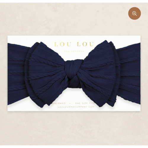 Cable Knit Headband - Navy
