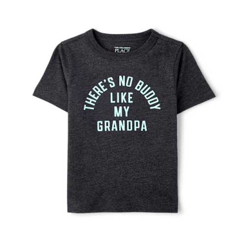 Baby And Toddler Boys Grandpa Graphic Tee - Black