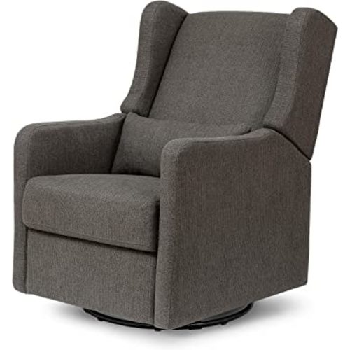 DaVinci Carter’s Arlo Glider Recliner Nursery Chair - Water & Stain Resistant Glider Rocking Chair for Nursery - GREENGUARD Gold, FSC & Certi-PUR US Certified - Cozy Swivel Rocker Recliner - Charcoal