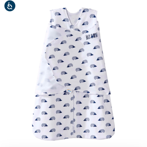 Navy Hedgehog Cotton Swaddle S | HALO