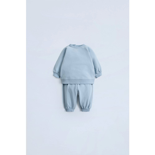 SWEATSHIRT AND JOGGER PANTS MATCHING SET - Light blue 3-6 months | ZARA United States