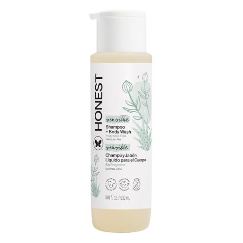 The Honest Company Shampoo & Body Wash, Tear-Free, Fragrance-Free, 18 fl oz