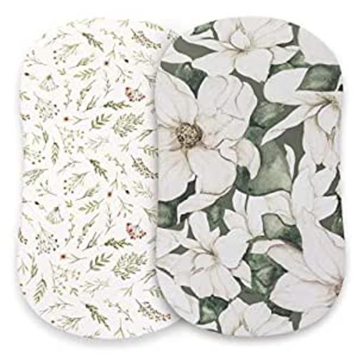 Amazon.com : Pobibaby - 2 Pack Premium Bassinet Sheets for Standard Bassinets - Ultra-Soft Cotton Blend, Stylish Floral Pattern, Safe and Snug for Baby (Zephyr) : Baby
