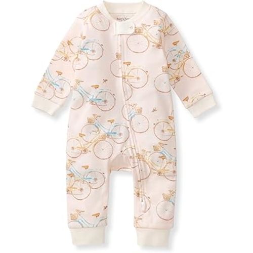 Burt's Bees Baby Unisex Sleep and Play PJs, 100% Organic Cotton One-Piece Zip Front Footless Loose Fit Footie Pajamas