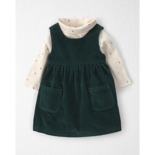 Baby Girl 2-Piece Organic Cotton Corduroy Jumper Set - Little Planet | Carter's