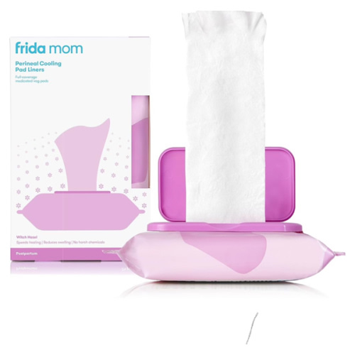 Perineal Medicated Witch Hazel Full-Length Cooling Pad Liners for Postpartum Care by Frida Mom | Speeds Healing and Reduces Swelling for Perineal Area | 24-Count