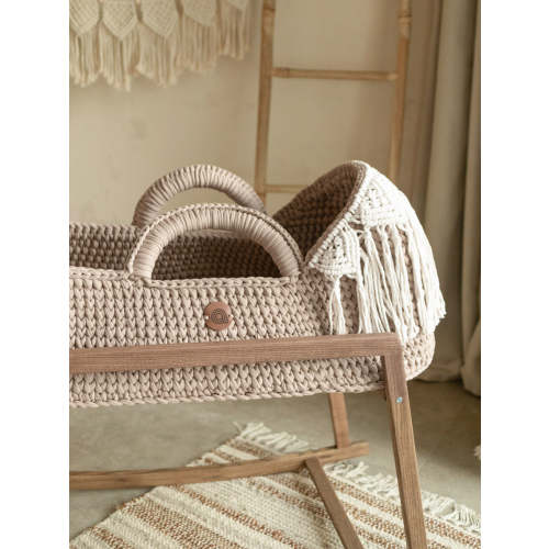 Standard Boho Moses Basket with Macrame Hood – Anzy Home