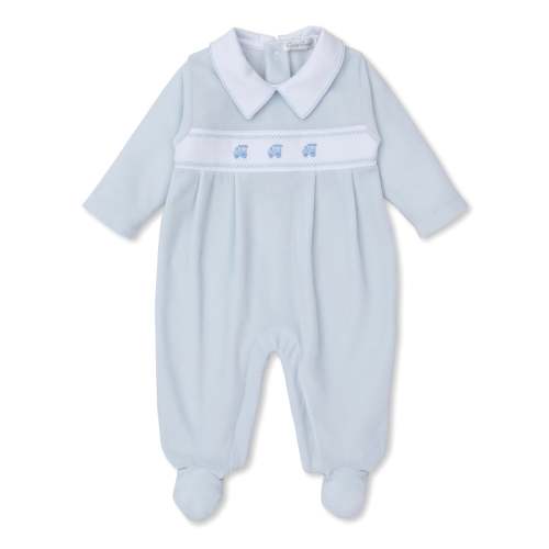 Kissy Kissy Velour Classic Treasure Blue Footie