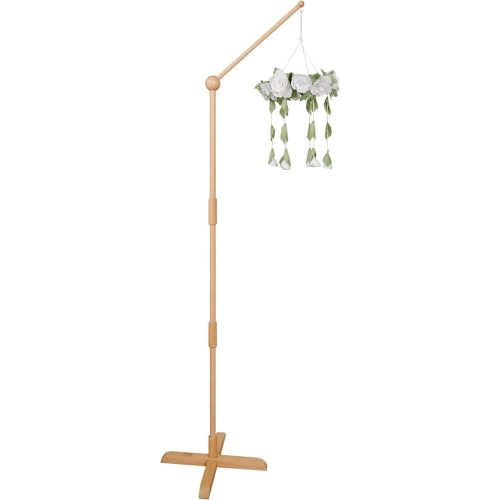 Crib Mobile Arm Wooden Floor Stand, Baby Mobile Arm for Crib & Bassinet, Adjustable Height Universal Fit, 100% Natural Beechwood, Hanger Nursery Decor & Gift Accessories (Original) – Sorrel & Fern