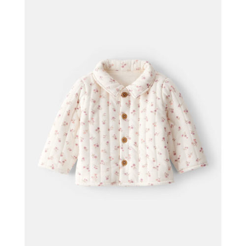 Baby Girl Floral Quilted Sweater - Cream - Carter's | Carter's