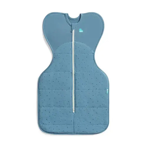 Love To Dream Swaddle UP, Warm 2.5 TOG, Baby Swaddle Sleep Sack for 5-8.5 lbs., Baby Essentials for Newborn, Ensures Dramatically Better Sleep, Allows Arms Up for Self-Soothing, Storm Blue