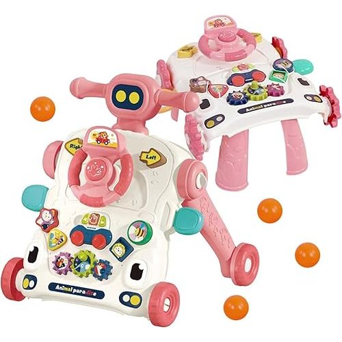 Baby Walker Sit to Stand Walker for Baby 3 in 1 Toddler Push Walker Baby Activity Walker Toddler Activity Center for Newborn Toddlers