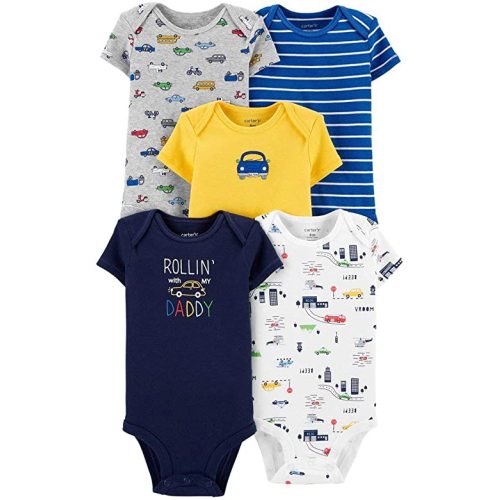 Baby Boys 5 Pack Cotton Original Bodysuits