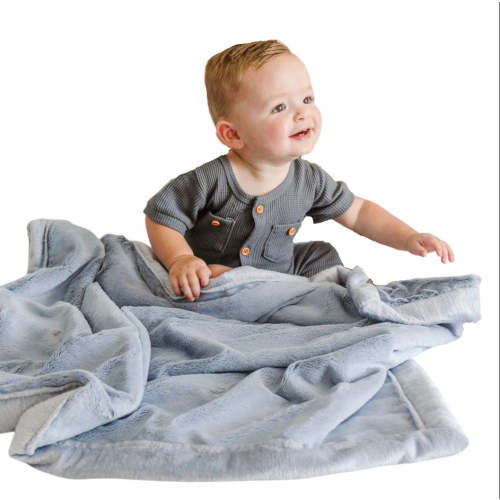 Saranoni Lush Receiving Blankets (30"x40"), Storm Cloud