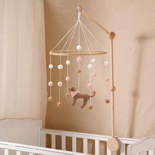 Dog Felt Cot Mobiles | Girl – Smitten Bub Co.