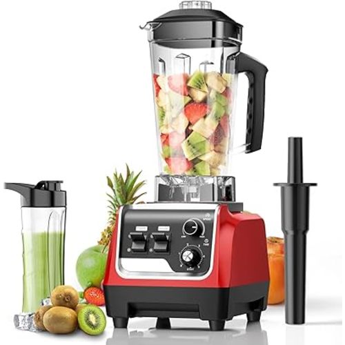 Blender, 28000 RPM 1800W Powerful Countertop Blenders for Kitchen, 70oz Large Capacity Blender for Smoothies, Ice Crushing, Frozen Fruits with 1-5 Min Timer & Multiple Speeds - Includes To-Go Cup, Red