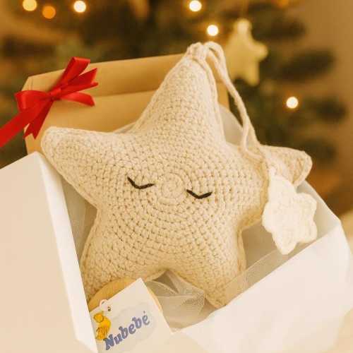 Crochet Musical Star for Baby – Soothing Nursery Toy – Crib Mobile Accessory – Handmade Newborn Gift – Gender Neutral Baby Shower