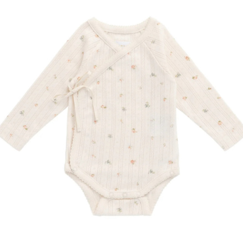 Organic Cotton Pointelle Marina Bodysuit - Sweet Magnolia Simple