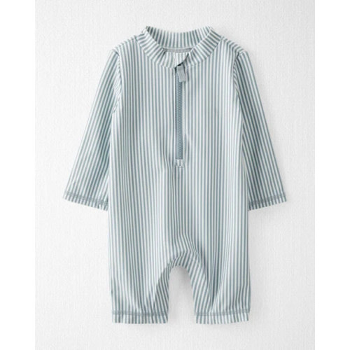 Carter's Recycled Long-Sleeve Rashguard Swimsuit in Stripes