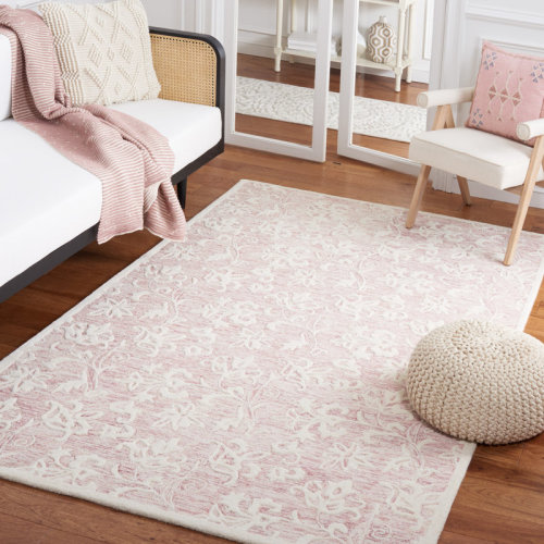 Red Barrel Studio® Metro Hand Tufted Wool And Cotton With Latex Floral Rug & Reviews | Wayfair