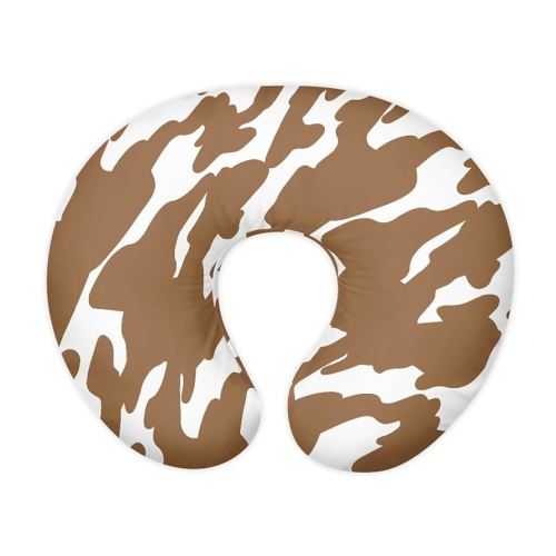 Brown Cow Hide Print Breastfeeding Pillow Cover Breastfeeding Nursing Pillow Slipcovers Super Soft Stretchy Replaceable Pillow Cover Slipcover