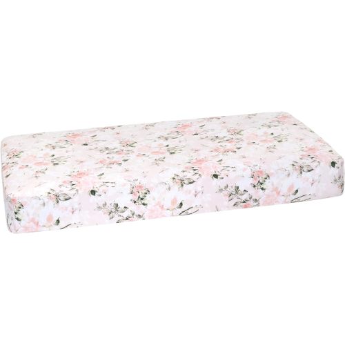 Posh Peanut Fitted Crib Sheet, Soft Viscose from Bamboo Fabric, Standard Crib and Toddler Mattresses 52" by 28" (Vintage Pink Rose)