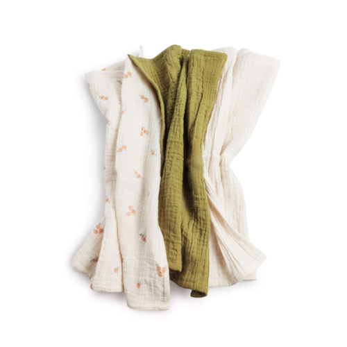Organic Cotton Burp Cloths | Muslin Baby Burp Cloth Set